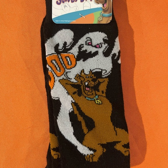 Black and Orange Ghost Design Socks - Picture 7 of 7